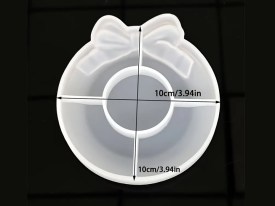 Molde silicona platito con moño 